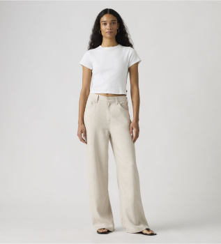 Pantalon Cinch Wide Leg beige