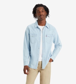 Camisa Classic Western De Corte Estándar azul