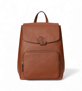 Mochila Cameryn de piel granulada marrón
