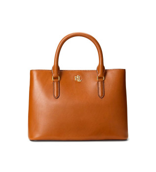 Bolsa Satchel em pele Marcy castanha