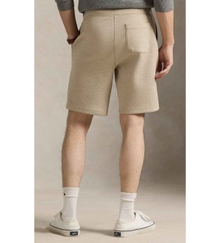 Pantaloncini beige in maglia doppia