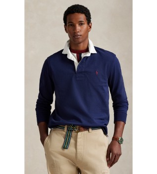 Polo de rugby icónico marinho