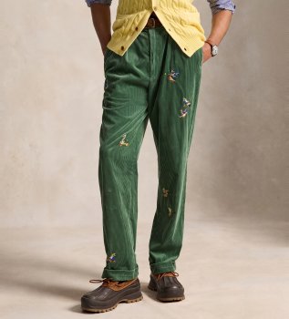Calça Whitman bordada Relaxed Fit verde