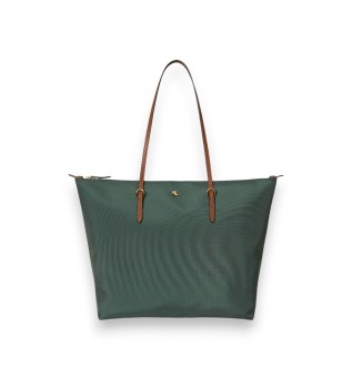 Bolso tote Keaton grande de nailon verde