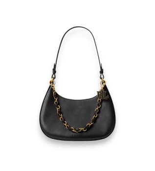 Sac à bandoulière Marcy moyen en cuir noir