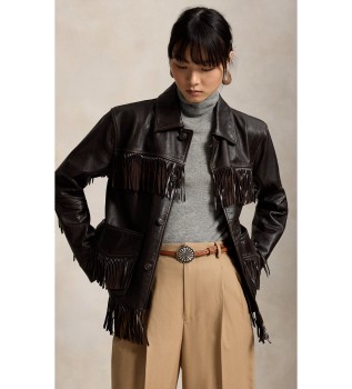 Giacca in Pelle Estern marrone