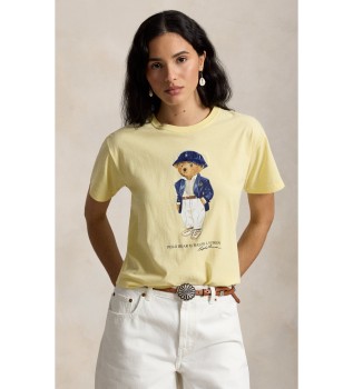 Camiseta de punto jersey con Polo Bear amarillo