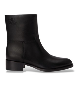 Bottines Kyle en cuir de veau noir
