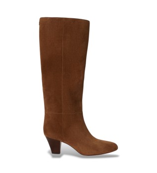Emersyn Hohe Stiefel aus Wildleder mit braunem Absatz
