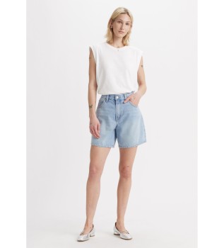 Short High Rise Baggy blue