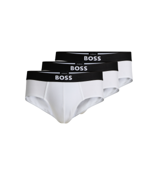 Set 3 Slips Logo en la cintura blanco