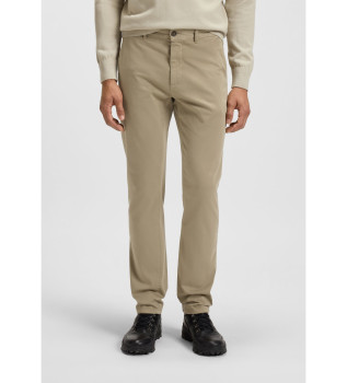 Beige slim fit chino-bukser