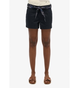Classic navy Chinese-style shorts