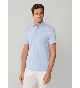 Light blue classic-fit Pima polo shirt