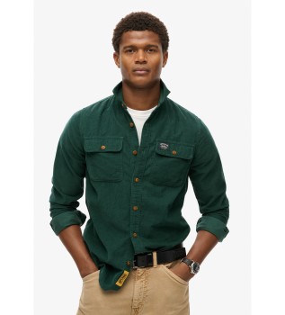 Camisa de pana de corte holgado Trailsman verde