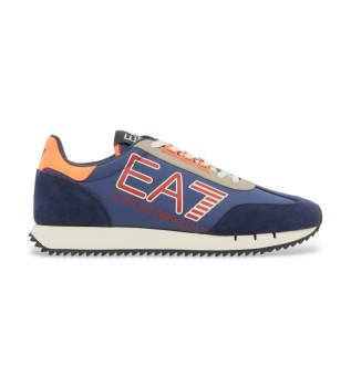 Black & White Vintage Navy Trainers
