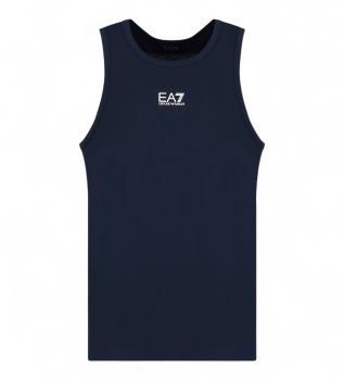 Ärmelloses T-Shirt in Marineblau