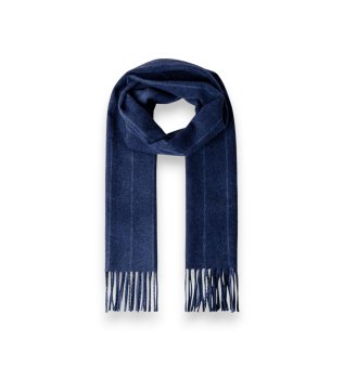 Sjaal Frame Stripe marineblauw