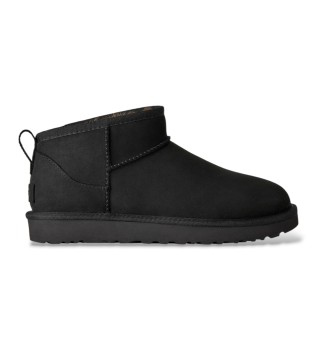 Classic Ultra Mini Nubuck Stiefeletten aus Fell schwarz