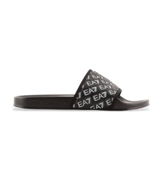 Chanclas All Over Logo negro