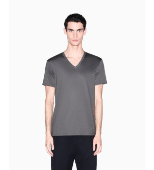 Camiseta Escote V gris