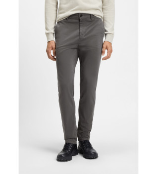 Pantalon chino cintré gris