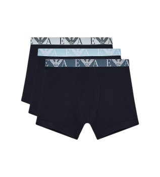 3er-Set Boxershorts Bold Monogram marineblau
