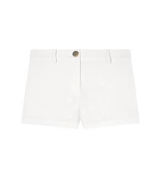 Short bouton blanc