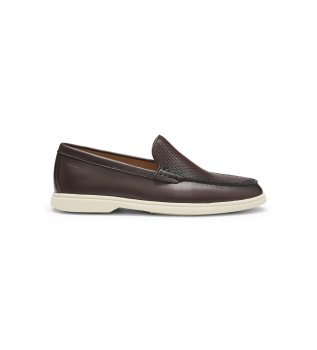 Mocassini in pelle Sienne Loaf marrone scuro