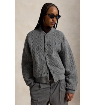 Veste en laine et cachemire gris
