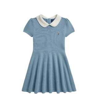 Blue Cotton Knit Dress
