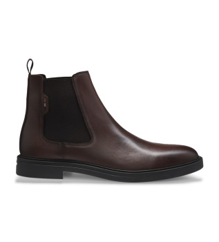Bottines en cuir Chelsea marron