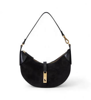 Bolso de hombro Polo ID mini de ante negro