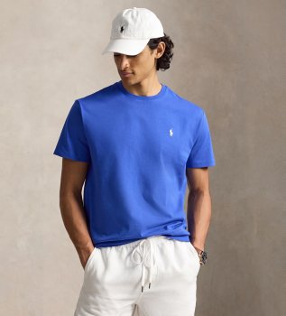 Camiseta de punto Custom Slim Fit azul medio