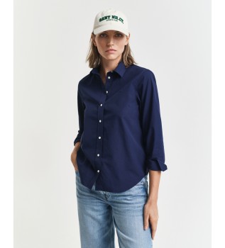 Chemise Regular Fit classique en popeline marine