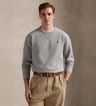 Sweat-shirt en molleton RL gris