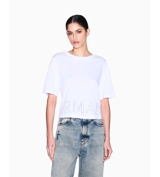 Optical logo T-shirt hvid