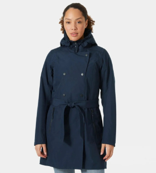 Gewatteerde regenjas Welsey II marineblauw