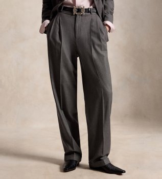 Bacall Hose aus Wollmischung grau