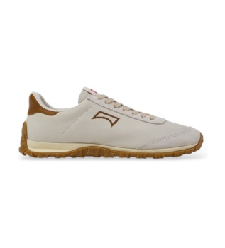 Sapatilhas de pele Drift Walk branco e castanho