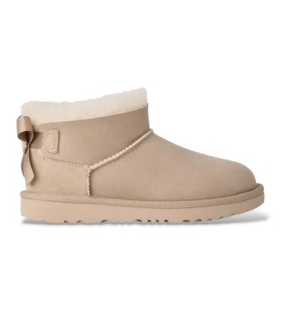 Ultramini Bailey Bow læderstøvletter beige