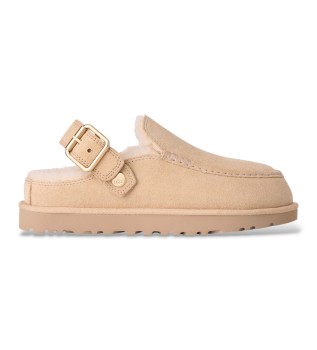 Træsko i læder Goldenstar Evelina Clog beige
