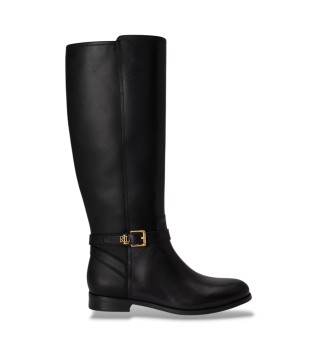 Botas alta Brooke II de piel de becerro negro