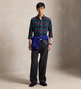 Chemise en sergé technique Custom Fit multicolore