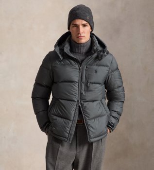 Veste en plumes Gorham grise