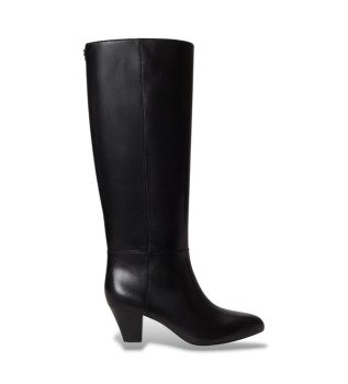 Stivale alto Emersyn in pelle con tacco nero