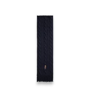 Écharpe en point torsadé avec Polo Bear
marine
