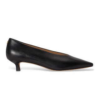 Kitten Schuh aus Leder in Schwarz