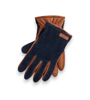 Aviator-Handschuhe Hybrid Cord marineblau