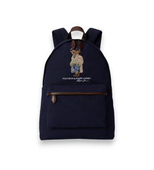 Granatowa torba/plecak z płótna z misiem Polo Bear